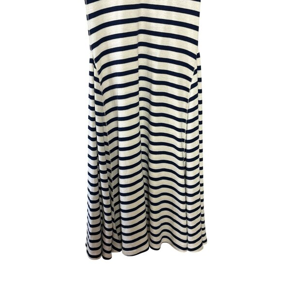 Polo Ralph Lauren Womens Striped Waffle Knit Thermal Maxi Dress M Fit & Flare - Picture 7 of 10